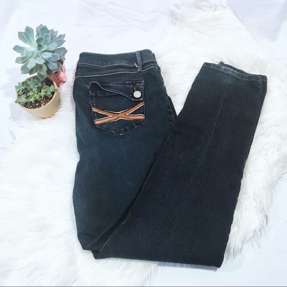 Dark stretch denim jeans, size 16